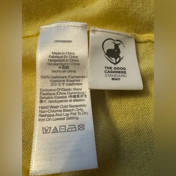 Madewell Yellow Cashmere Sleeveless Sweater - Picture 4 of 4